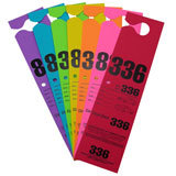 4 Part Hanging Valet Ticket - Colored Stock