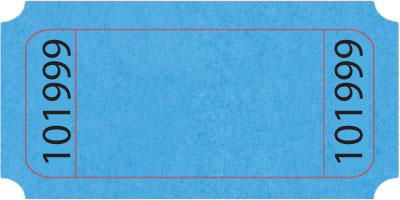 Blue Blank 1x2 Roll Ticket