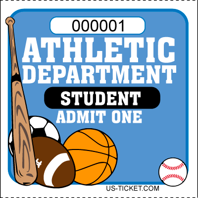 Athletic-Admit-One-Roll-Ticket-Student-Blue