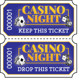 Casino Night Roll Ticket