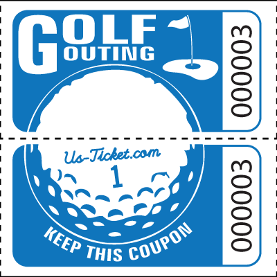 Golf Outing Roll Tickets Blue