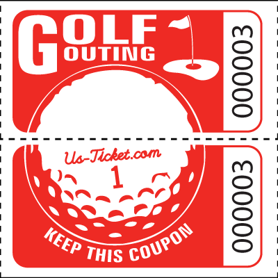 Golf Outing Roll Tickets Red
