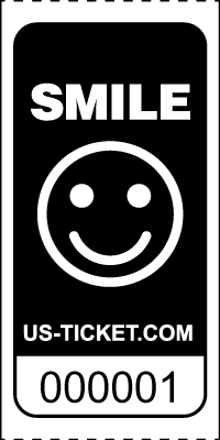 Premium Smile Roll Ticket Black