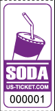 Premium Soda Drink Roll Tickets Purple