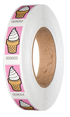Premium Ice Cream Roll Tickets On Roll Pink
