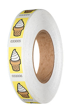 Premium Ice Cream Roll Tickets On Roll Yellow