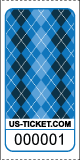 Argyle Pattern Roll Ticket Blue