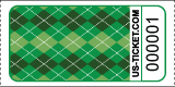 Argyle Pattern Roll Ticket Green