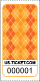 Argyle Pattern Roll Ticket Orange