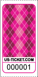 Argyle Pattern Roll Ticket Pink