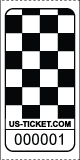Checker Board Roll Tickets Black