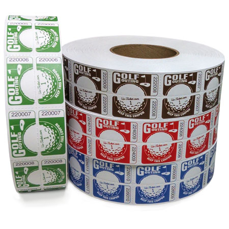 Golf Outing Roll Tickets Roll Large