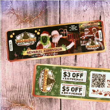 2x6 2-Part Christmas Roll Tickets