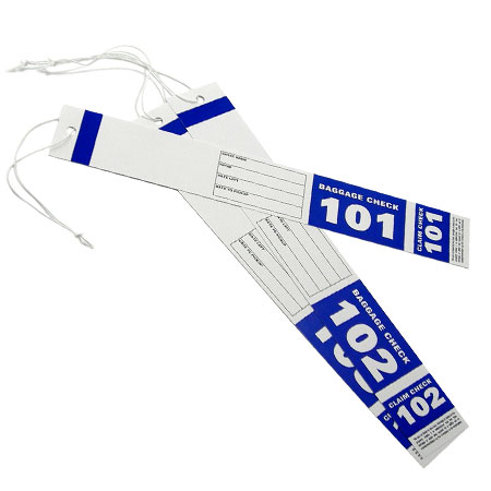 2 Part Luggage Tag With String