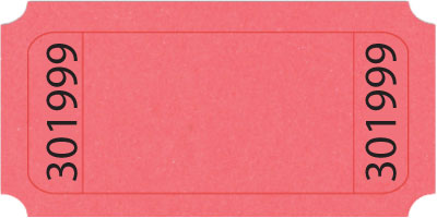 Pink Blank 1x2 Roll Ticket