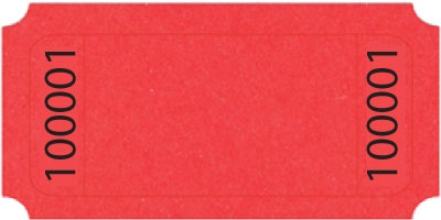 Red Blank 1x2 Roll Ticket