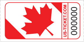 Canadian Flag Roll Tickets