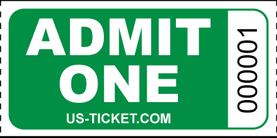 Admit-One-Roll-Ticket-Green