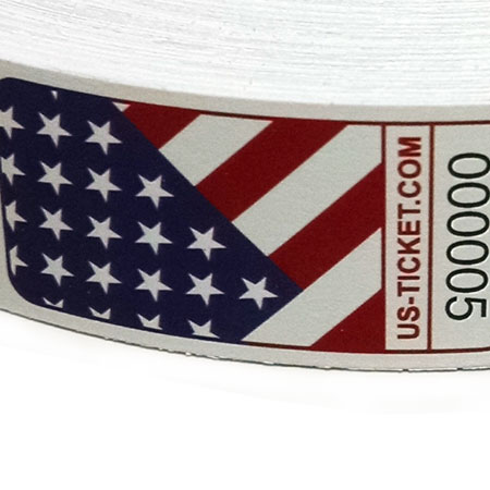 American Flag Roll Tickets