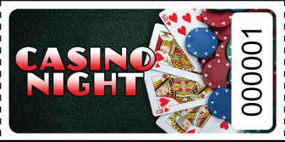 Casino Night Poker Roll Tickets