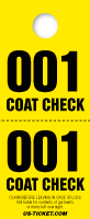 2 Part Coat Check Ticket - Value Size