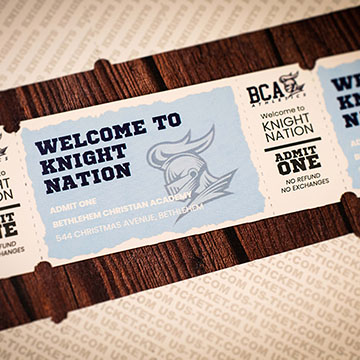 Knight Nation 2x4 2-Part Athletic Admission Roll Tickets