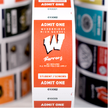 Various 2x4 2-Part Athletics Admission Roll Tickets