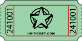 Standard Star Roll Ticket Green