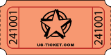 Standard Star Roll Ticket Orange