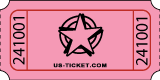 Standard Star Roll Ticket Pink