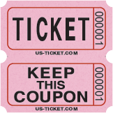 Bristol Double Roll Raffle Tickets Pink