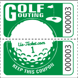 Golf Outing Roll Tickets Green
