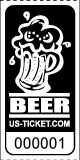 Premium Beer Drink / Bar Roll Ticket Black
