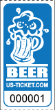 Premium Beer Drink / Bar Roll Ticket Blue