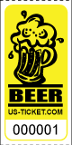 Premium Beer Drink / Bar Roll Ticket Yellow