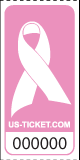 Cancer Support Ribbon Roll Ticket Pink