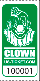 Premium Clown Roll Ticket Green