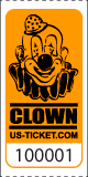 Premium Clown Roll Ticket Orange