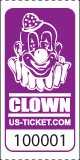 Premium Clown Roll Ticket Purple
