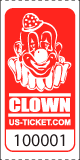 Premium Clown Roll Ticket Red