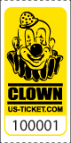 Premium Clown Roll Ticket Yellow
