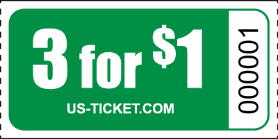 Roll Ticket Denomination $5 Green