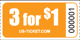 Roll Ticket Denomination $5 Orange