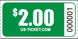 Roll Ticket Denomination $2 Green