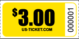 Roll Ticket Denomination $3 Yellow