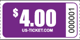 Roll Ticket Denomination $4 Purple