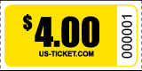 Roll Ticket Denomination $4 Yellow