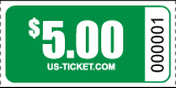 Roll Ticket Denomination $5 Green