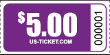 Roll Ticket Denomination $5 Purple