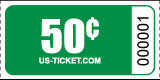Roll Tickets Denomination $.50 Green